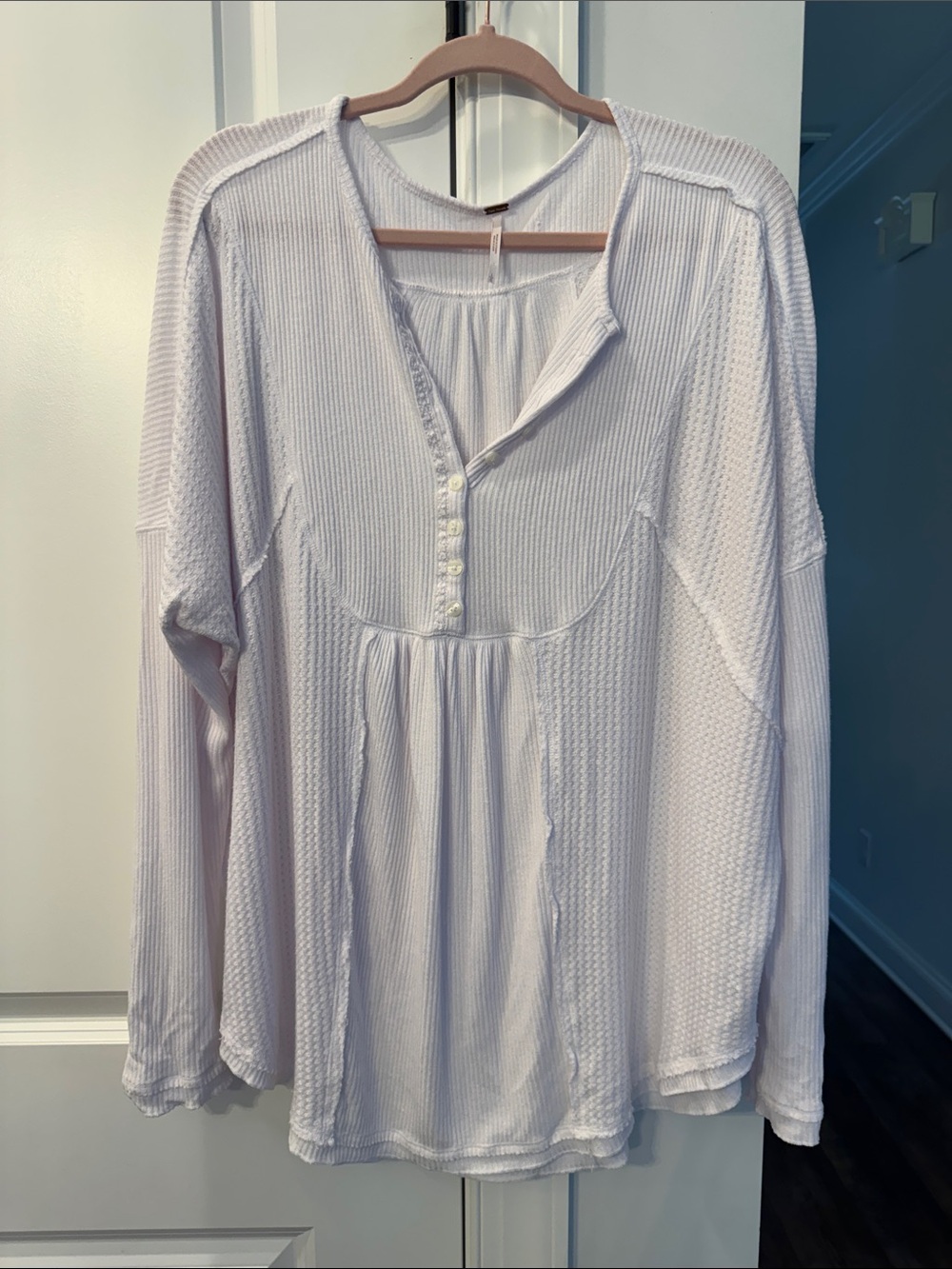 Free People Long-Sleeve Henley Top